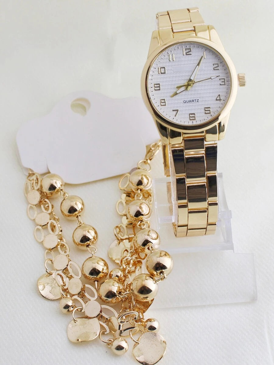 CharmTime Elegance – Kit Relógio & Pulseira