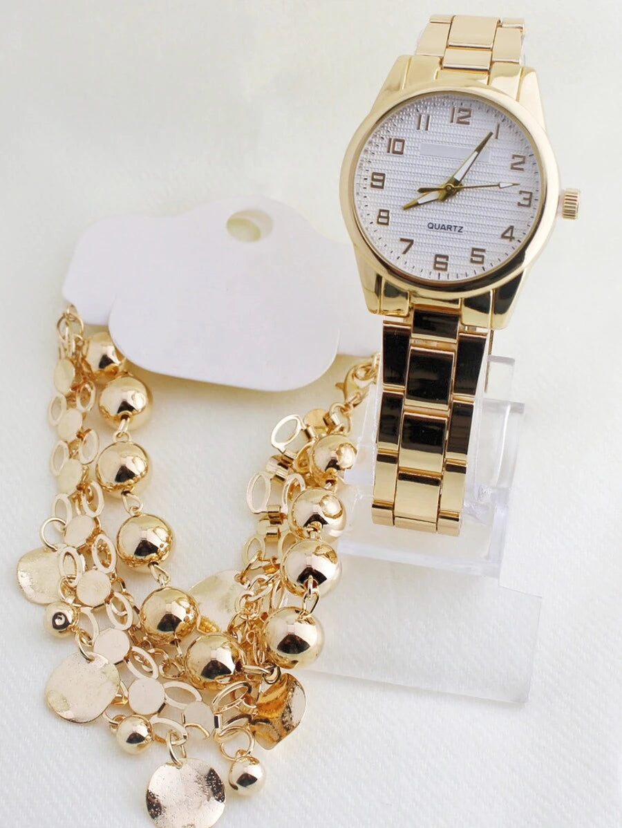 CharmTime Elegance – Kit Relógio & Pulseira