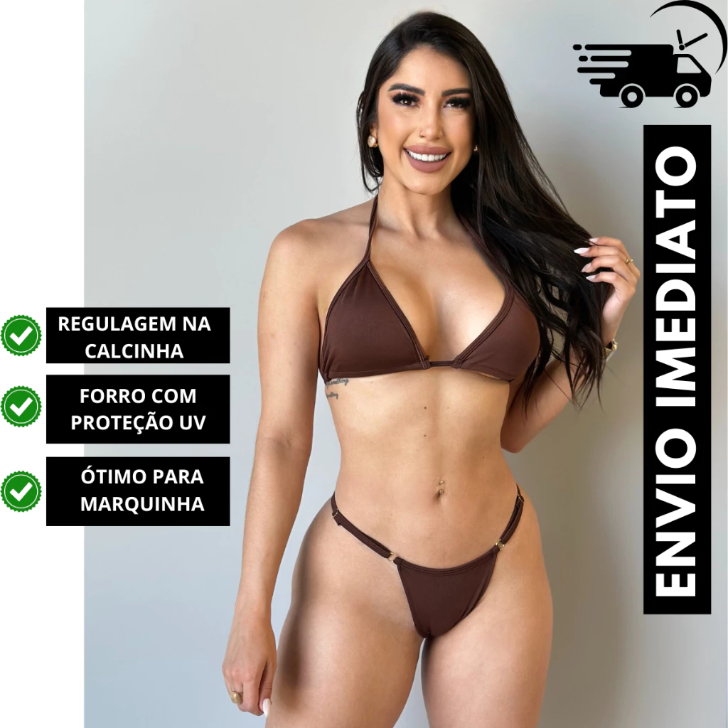 Biquini de Fita Cortininha para Marquinha com Regulagem - Envio Rápido 26%OFF